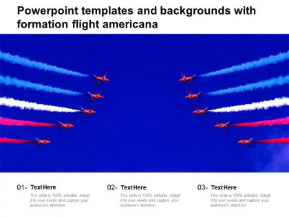 Powerpoint templates and backgrounds with formation flight americana