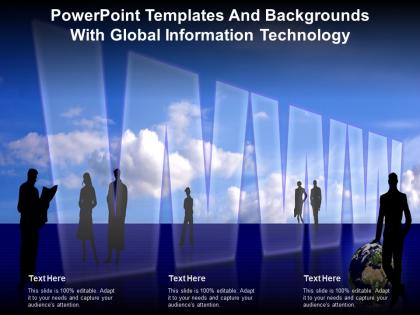 Powerpoint templates and backgrounds with global information technology