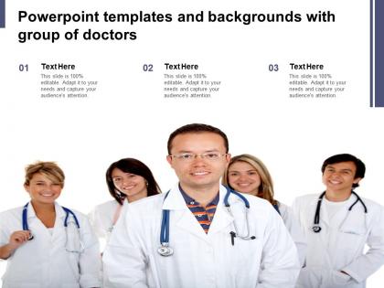 Powerpoint templates and backgrounds with group of doctors