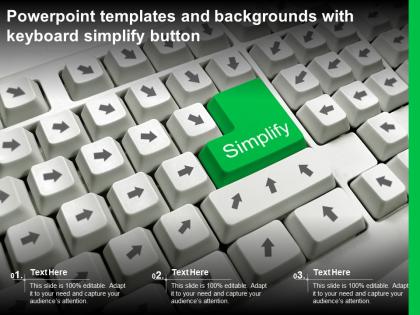 Powerpoint templates and backgrounds with keyboard simplify button
