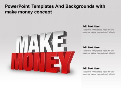 Powerpoint templates and backgrounds with make money concept