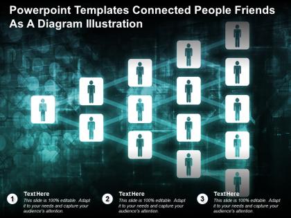 Powerpoint templates connected people friends as a diagram illustration