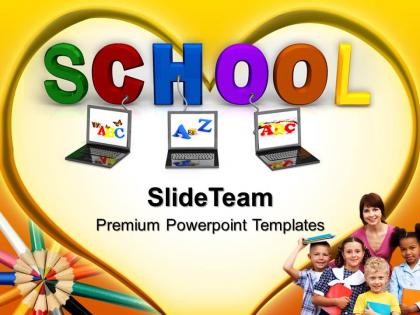 Powerpoint templates education theme connected to school ppt layouts