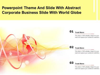 Powerpoint theme and slide with abstract corporate business slide with world globe