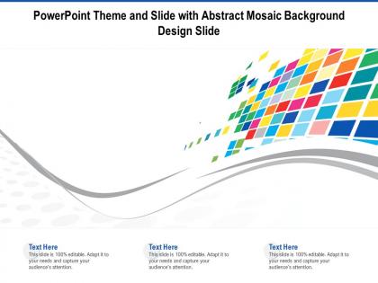 Powerpoint theme and slide with abstract mosaic background design slide