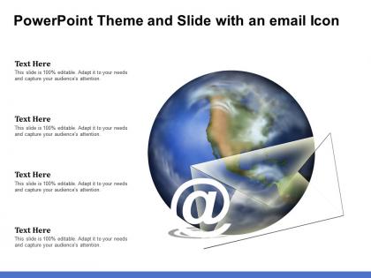Powerpoint theme and slide with an email icon