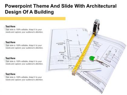 Powerpoint theme and slide with architectural design of a building