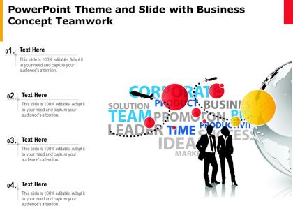 Powerpoint theme and slide with business concept teamwork