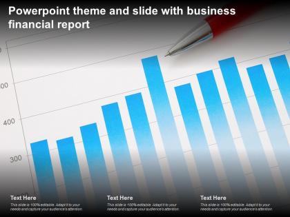 Powerpoint theme and slide with business financial report