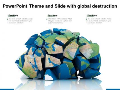 Powerpoint theme and slide with global destruction