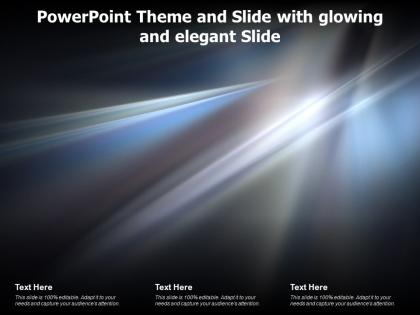 Powerpoint theme and slide with glowing and elegant slide