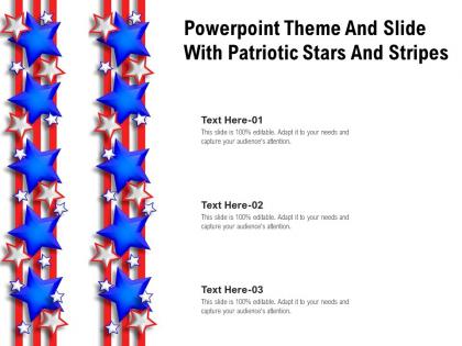 Powerpoint theme and slide with patriotic stars and stripes