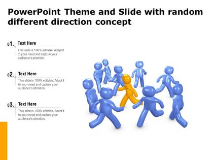 Powerpoint theme and slide with random different direction concept