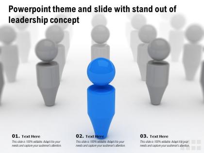 Powerpoint theme and slide with stand out of leadership concept