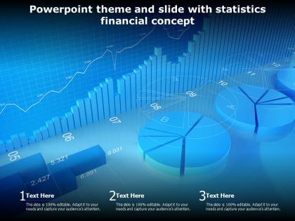 Powerpoint theme and slide with statistics financial concept