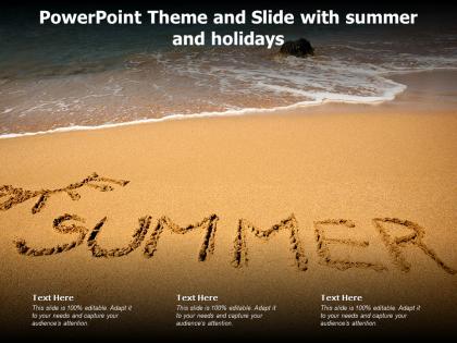 Powerpoint theme and slide with summer and holidays