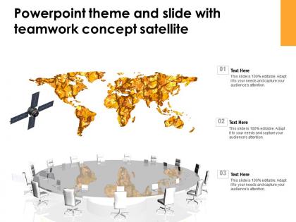Powerpoint theme and slide with teamwork concept satellite