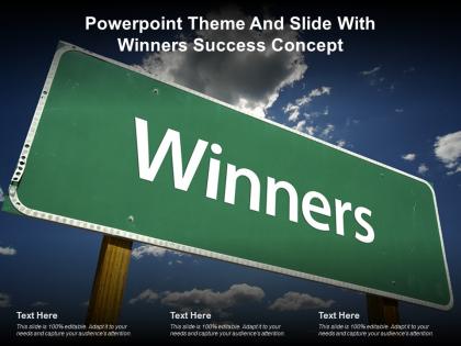 Powerpoint theme and slide with winners success concept