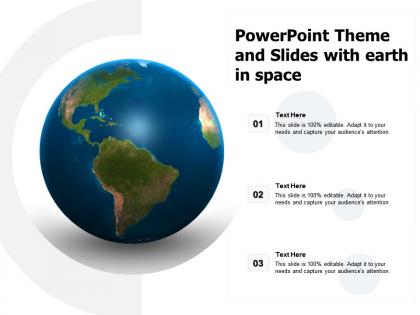 Powerpoint theme and slides with earth in space