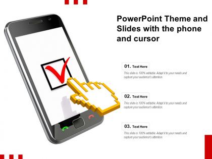 Powerpoint theme and slides with the phone and cursor