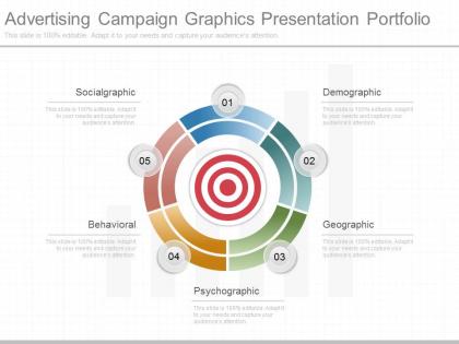 Ppt advertising campaign graphics presentation portfolio