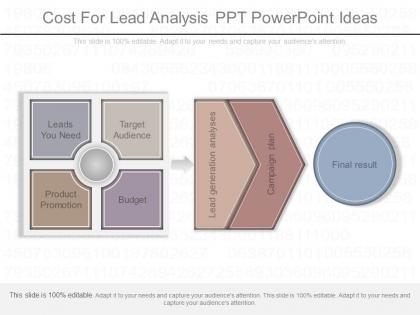 Ppt cost for lead analysis ppt powerpoint ideas