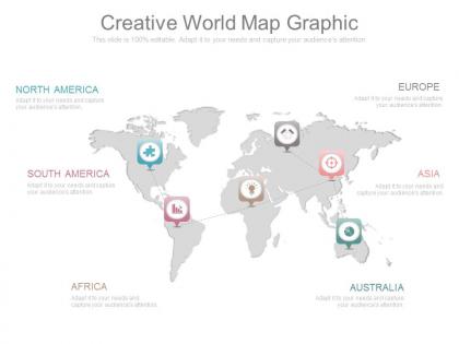 Ppt creative world map graphic