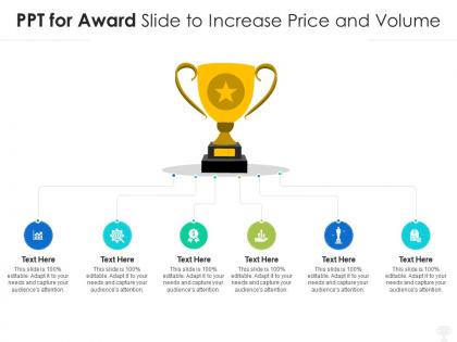 Ppt for award slide to increase price and volume infographic template