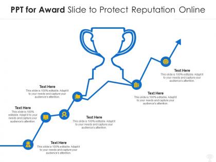 Ppt for award slide to protect reputation online infographic template