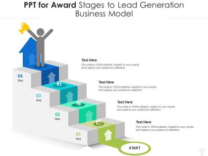 Ppt for award stages to lead generation business model infographic template