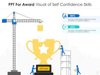 Ppt for award visual of self confidence skills infographic template