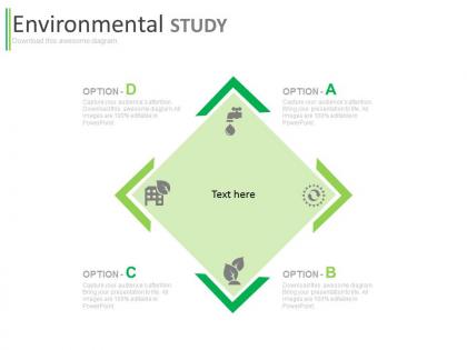 Ppt four staged data for environmental study flat powerpoint design