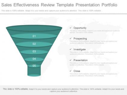 Ppt sales effectiveness review template presentation portfolio