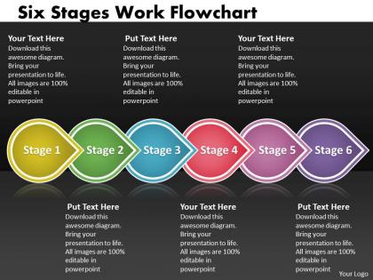 Ppt six power point stage work flowchart business powerpoint templates 6 stages