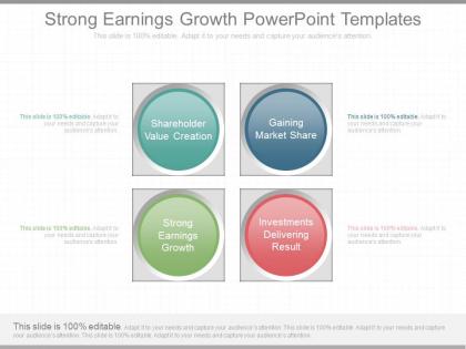 Ppt strong earnings growth powerpoint templates