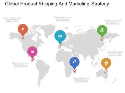 Ppts global product shipping and marketing strategy flat powerpoint design