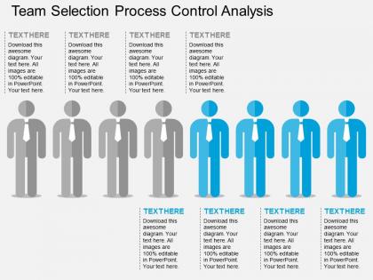 Ppts team selection process control analysis flat powerpoint design