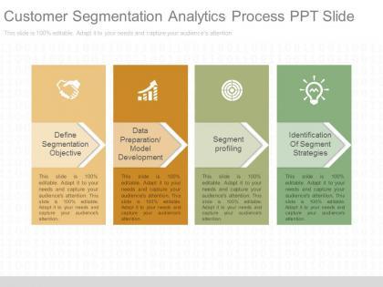Pptx customer segmentation analytics process ppt slide
