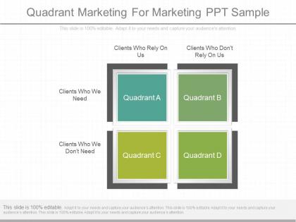 Pptx quadrant marketing for marketing ppt sample