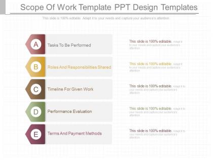 Pptx scope of work template ppt design templates