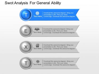 Pptx swot analysis for general ability powerpoint template