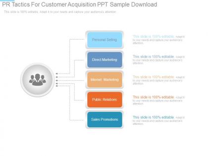 Pr tactics for customer acquisition ppt sample download