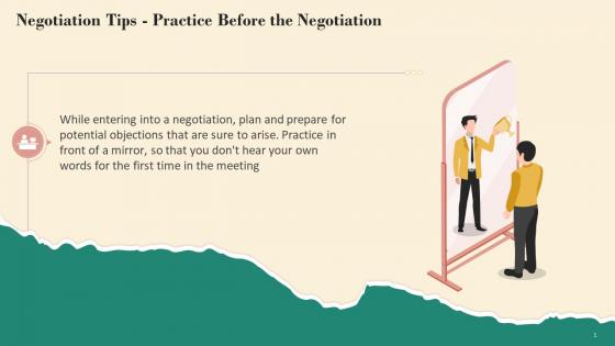 Practice Before A Tip For Successful Negotiation Training Ppt