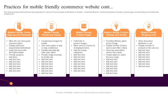 Practices For Mobile Friendly Ecommerce Implementing Sales Strategies Ecommerce Conversion Rate