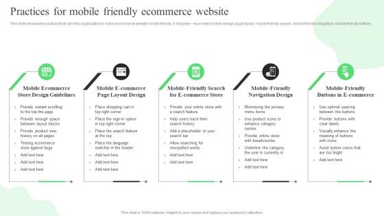 Practices For Mobile Friendly Ecommerce Website Strategic Guide For Ecommerce