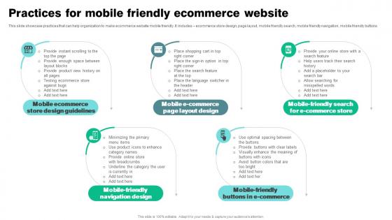 Practices For Mobile Friendly Ecommerce Website Strategies To Reduce Ecommerce
