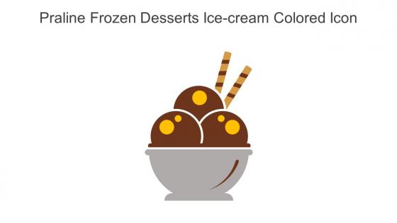 Praline Frozen Desserts Ice Cream Colored Icon In Powerpoint Pptx Png And Editable Eps Format