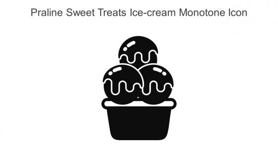 Praline Sweet Treats Ice Cream Monotone Icon In Powerpoint Pptx Png And Editable Eps Format