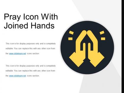 Pray icon with joined hands