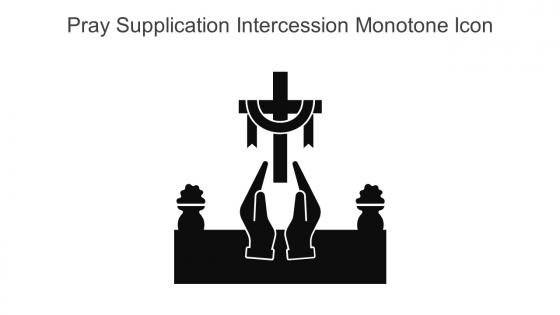 Pray Supplication Intercession Monotone Icon In Powerpoint Pptx Png And Editable Eps Format